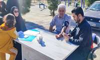 میز خدمت سلامت در همایش پیاده‌روی خانوادگی در شهر گلسار